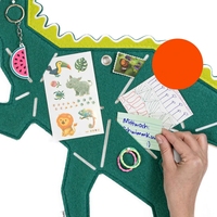Tableau mural décoratif en feutre dinosaure, tableau mémo pour enfants, tableau d'affichage pour chambre d'enfant, cadeau pour enfants