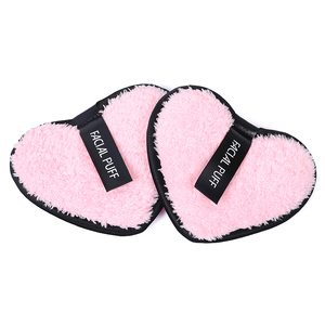 Éponge nettoyante pour le visage en forme de cœur, réutilisable, lavable, pour le démaquillage - Product Image 4
