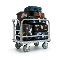 Carretilla de Transporte Industrial Multifuncional Plegable de Acero con Cuatro Ruedas Bloqueables, Ajustable y Resistente