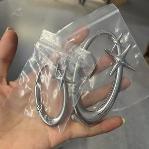 Nuevo llavero de Metal de estrella de cinco puntas, resorte de empuje de aleación de Zinc para hebilla, colgador de bolsa, colgante de escalada para hebilla, llavero de cintura - Product Image 5