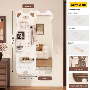 Trang trí Nội Thất Tường gương áo giá gỗ thiết kế Hidden trượt trang trí gương - Product Image 4