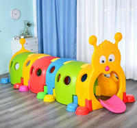 Jouets en plastique pour enfants de maternelle : Tunnel rampant pour chenilles, jeu de train d'intérieur Elfe, tube d'escalade