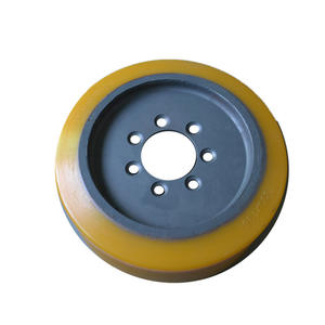 Roue motrice pour chariot élévateur électrique Linde, pneu en polyuréthane 650x75, ensemble de roues de charge générale - Product Image 1