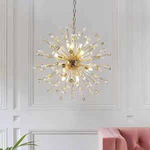 Round Chandelier Brass Crystal Chandelier Bedroom Modern Bubble Crystal Lighting Home Center Decoration Tiara Crystal Chandelier