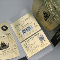 Autocollant adhésif personnalisé en aluminium de haute qualité, imperméable et réutilisable, pour bière et vin rouge, avec impression en relief, fabriqué en usine OEM ODM