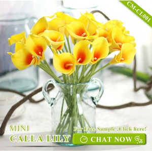 <span class=keywords><strong>Casa</strong></span> decoración Real Artificial flores amarillo Pu Mini de Calla <span class=keywords><strong>Lily</strong></span> - Product Image 6