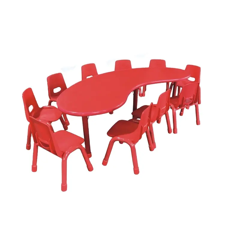 Çocuk masası ve sandalye anaokulu günlük bakım merkezi mobilya kreş okul öncesi plastik çocuk masası sandalye