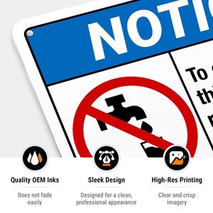 Letrero de descarga de agua de lluvia personalizado-<span class=keywords><strong>Aviso</strong></span> ANSI de 10x7 pulgadas-Letrero de construcción de conservación de agua - Product Image 5