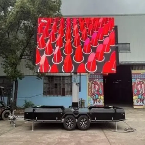 Trailer-Mounted LED Display Screen 3840*2240mm P4.0 IP65 <b>Outdoor</b> Digital Signage for Advertising with <b>Wifi</b> Control - Product Image 1