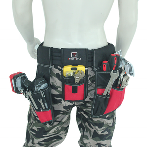 Sac de ceinture d'<span class=keywords><strong>outils</strong></span> rembourré pour tablier de <span class=keywords><strong>charpentier</strong></span> en Polyester 600D avec pochette de support de perceuse - Product Image 2