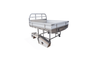Aluminum Ute Tray With Round Tube Headboard 2100mm Customized Size Pickup <b>Truck</b> <b>Bed</b> Tray - Product Image 6