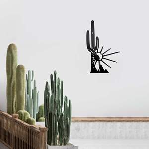 ของตกแต่งผนังรูปกระบองเพชรโลหะและงานศิลปะสำหรับสวน, ของตกแต่งสวนลานบ้านสไตล์ทะเลทราย, งานศิลปะพระอาทิตย์ตกแบบซากัวโรสไตล์ชนบทสำหรับตกแต่งบ้าน, งานศิลปะโลหะตกแต่ง - Product Image 4