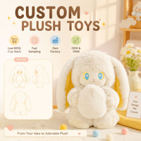 Peluche personnalisée en forme de lapin : Créez votre propre design d'animaux en peluche, figurine en peluche sur mesure pour cadeau promotionnel, vente en gros