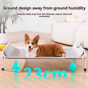 Хит продаж: Портативная складная дорожная кровать-манеж для животных с милым мультяшным дизайном (медведь/собака), приподнятая лежанка для использования в помещении и на улице - Product Image 3