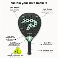 Raquette de padel OEM ODM d'usine, en fibre de carbone 24K, noyau en mousse EVA, légère, pour l'entraînement et la compétition