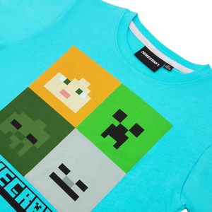 Pijamas <span class=keywords><strong>de</strong></span> <span class=keywords><strong>Minecraft</strong></span> para Niños, Manga Corta, Estampado, 100% Algodón, Diseño <span class=keywords><strong>Creeper</strong></span>, Ajuste Cómodo, Tallas 116 a 152, Verano - Product Image 4