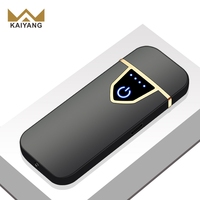 KY 2023 Vente Flash Briquet Électronique Portable à Écran Tactile, Rechargeable USB, Coupe-Vent
