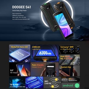 Nouveauté <span class=keywords><strong>DOOGEE</strong></span> <span class=keywords><strong>S41</strong></span> Téléphone robuste 3GB+16GB 6300mAh Téléphones mobiles 4G Smartphones Android - Product Image 2
