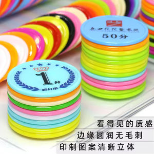 Lot <span class=keywords><strong>de</strong></span> 100 jetons <span class=keywords><strong>de</strong></span> poker ronds en plastique écologique <span class=keywords><strong>de</strong></span> 37 mm, colorés et vierges, pour <span class=keywords><strong>jeux</strong></span> <span class=keywords><strong>de</strong></span> société et plateaux - Product Image 4