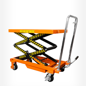 Plate-forme élévatrice manuelle Portable Table élévatrice à ciseaux Palan <span class=keywords><strong>de</strong></span> Construction en <span class=keywords><strong>acier</strong></span> pour travaux <span class=keywords><strong>de</strong></span> Construction Magasins d'élingue <span class=keywords><strong>de</strong></span> câble métallique - Product Image 1