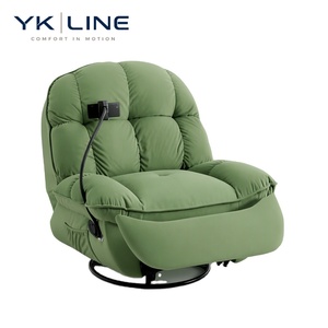 Chaise inclinable manuelle en tissu confortable et relaxante avec fonction pivotante et support pour téléphone – Offre spéciale - Product Image 1