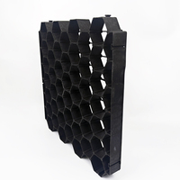 Grille en gazon pour voie de circulation pour parking, allée et stationnement de voitures, système de pavés en plastique HDPE perméable pour renforcement du gazon