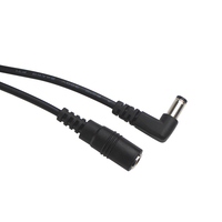 Cable Adaptador de CC de 12 V, Color Negro, 24 AWG, 2 A, Macho a Hembra, 2.1 mm, 2.5 mm, 5.5 mm, Cable de Extensión con Conector de CC