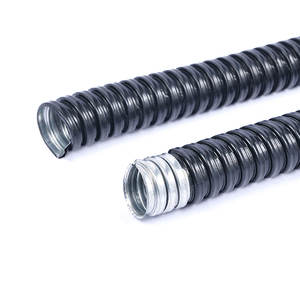 <span class=keywords><strong>Tuyau</strong></span> flexible en acier inoxydable recouvert de PVC EKO, 10 mm, 25 mm, 16 mm, gaine isolante noire pour la gestion des câbles - Product Image 1