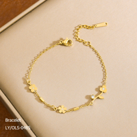 Bracelet unisexe en acier inoxydable plaqué or 18 carats, bijoux fins de luxe, élégant, simple, brillant et durable, bijoux pour femmes en gros