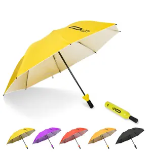 2024 phổ biến Windproof không thấm nước chai rượu vang sáng tạo 3 gấp ô với logo cho trẻ em