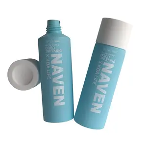 Tube de crème pour les mains bleu mat, 30ml, emballage de cosmétiques avec couvercle à vis blanc, vente en gros