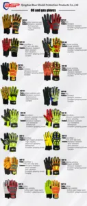 BSP Oil And Gas Safety Waterproof Anti Impact High Impact Gloves Oilfield Working