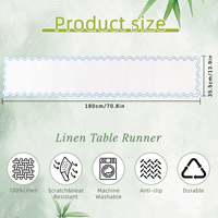 Ensemble de décoration de table en polyester très vendu, chemin de table et serviettes brodés double face en polyester pour restaurant et fête