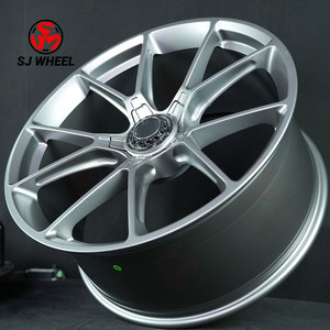 Vente directe SJ - Jantes en alliage forgé argentées 18 19 20 21 22 pouces 5x130 avec blocage central pour Porsche 911 718 Taycan Macan - Product Image 5