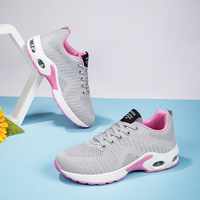 Chaussures de danse professionnelles respirantes pour femmes, tige en tissu extensible, semelle en PU avec coussin d'air, légères, antichoc, modèle