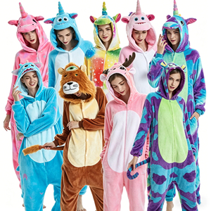 Pyjamas personnalisés CMAX en forme d'animaux, unisexes, <span class=keywords><strong>Kigurumi</strong></span>, vêtements de nuit à personnage de dessin animé, <span class=keywords><strong>pyjama</strong></span> en polaire en gros - Product Image 1