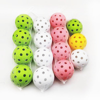 Approvisionnement direct usine – Balles de pickleball perforées multi-trous en plastique haute élasticité (40 mm, 74 mm, 90 mm) avec emballage en sac en filet