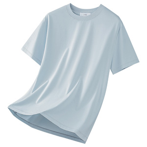 Cool Fabric Antibacterial <strong>Bamboo</strong> <strong>Fiber</strong> <strong>T</strong>-<strong>Shirt</strong> Lightweight Breathable Short Sleeve Tee Round Neck Loose Top for Summer - Product Image 2
