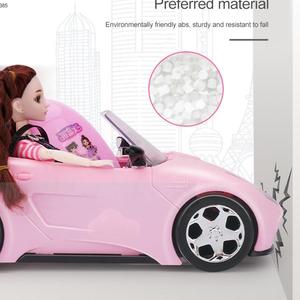 Petite mini jolie poupée de mode voiture électrique coulissante avec poupée, fille <span class=keywords><strong>bébés</strong></span> poupée rose électrique coulissante à la mode avec voiture - Product Image 4