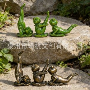 Figurine de grenouille en résine, décoration d'intérieur, statue d'animal, cadeau artistique - Product Image 5