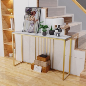 USA FREE SHIPPING 120CM Modern Glam <strong>Console</strong> <strong>Table</strong> Popular Home Entryway Marble Sofa Porch Bar Accent <strong>Table</strong> - Product Image 5