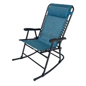 Рекламное высококачественное креативное дизайнерское прочное складное кресло-качалка, металлическое пляжное кресло