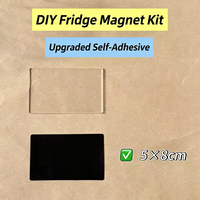 Kit DIY d'aimants de réfrigérateur vierges en acrylique 50x80mm, découpés au laser et imprimés UV, pour la création et la décoration personnalisées