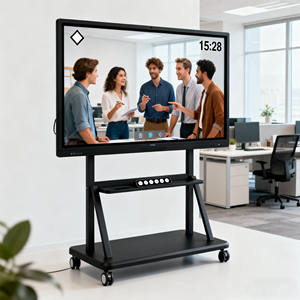 Support d'écran tactile de carte intelligente numérique portable 65 75 86 pouces tableau blanc interactif électronique pour la salle de classe et les affaires - Product Image 1