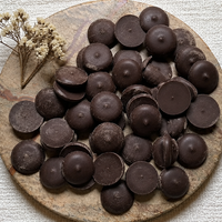 Boutons de chocolat noir de qualité supérieure en gros, 100 % cacao, pour la pâtisserie, la décoration et la fonte en confiserie
