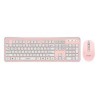 Clavier et souris sans fil 2,4 G silencieux, ultra-fin, étanche, clavier et souris de taille standard pour ordinateur portable, ordinateur de bureau, PC