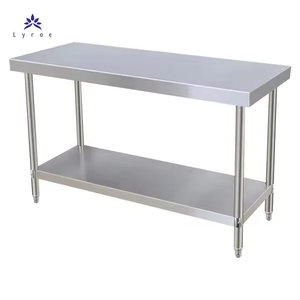 Lyroe โต๊ะสแตนเลสแบบตั้ง, 304สำหรับสับโต๊ะเตรียมอาหารม้านั่งทำงาน - Product Image 5