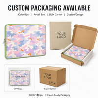 Funda de Neopreno para Portátil con Acolchado y Estampado de Camuflaje, Funda para Portátil de 13-16 Pulgadas con Cierre, Bolsa para Computadora con Ribete de Color, Logotipo Personalizado OEM ODM