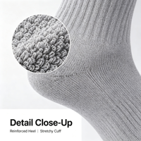 Chaussettes de sport personnalisées unisexes en coton de haute qualité, blanches, noires, grises, pour hommes et femmes, avec coussinets, pour l'entraînement et le sport