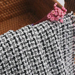 Jacquard chinês Tecido Pequeno Perfumado Preto Branco Tweed Pano De Lã Metálico Característica Tecido para Casaco Casa Têxteis Sacos Casamentos - Product Image 5